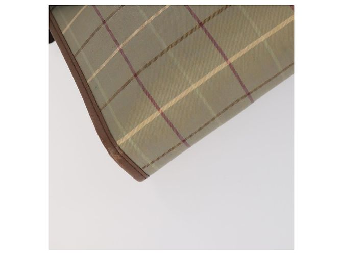 Autre Marque Borsa a mano in tela e pelle Burberrys Nova Check 2 pezzi Nero Beige Auth 154538 - vista 7