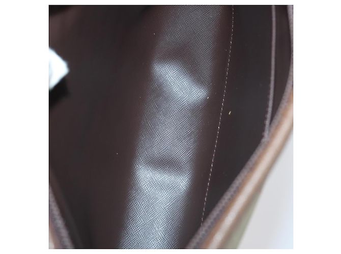 Autre Marque Borsa a mano in tela e pelle Burberrys Nova Check 2 pezzi Nero Beige Auth 154538 - vista 8