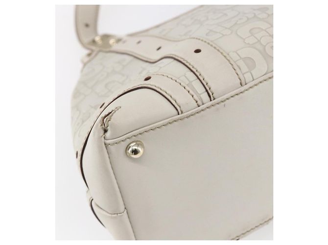 Borsa a mano in pelle avorio e oro GUCCI 145761 Auth fm4957 D'oro Crudo - vista 16