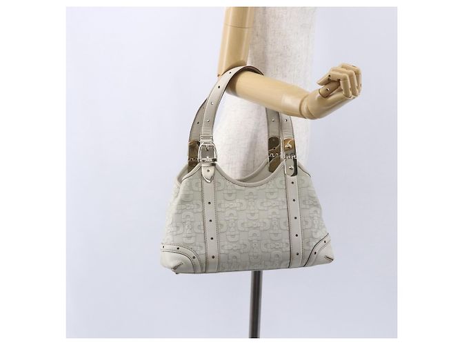 Borsa a mano in pelle avorio e oro GUCCI 145761 Auth fm4957 D'oro Crudo - vista 21