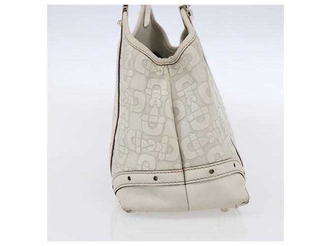 Borsa a mano in pelle avorio e oro GUCCI 145761 Auth fm4957 D'oro Crudo - vista 3