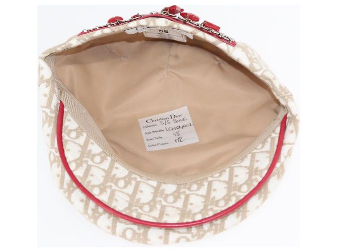 Christian Dior Trotter Canvas Cap Beige Auth mr1632V - Ansicht 10