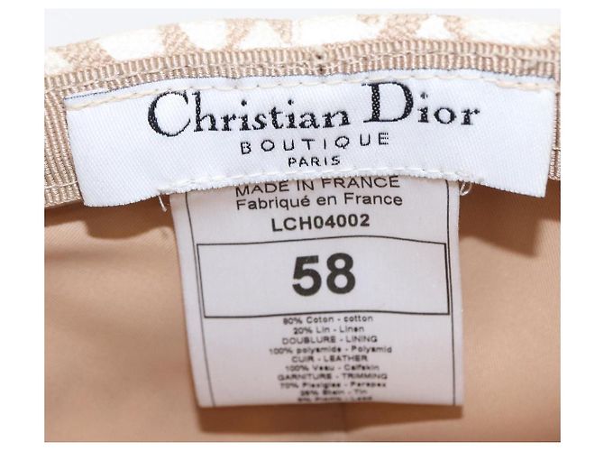 Christian Dior Trotter Canvas Cap Beige Auth mr1632V - Ansicht 11