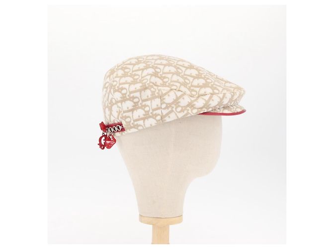 Christian Dior Trotter Canvas Cap Beige Auth mr1632V - Ansicht 4