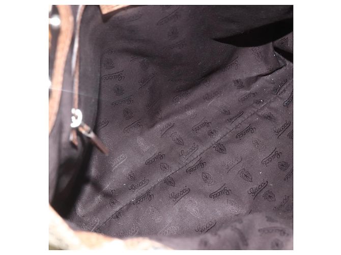 GUCCI GG Canvas Tote Bag Beige Silber 232946 Auth BA8182 - Ansicht 11