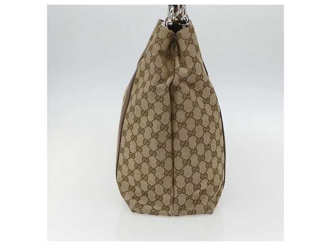 GUCCI GG Canvas Tote Bag Beige Silber 232946 Auth BA8182 - Ansicht 3