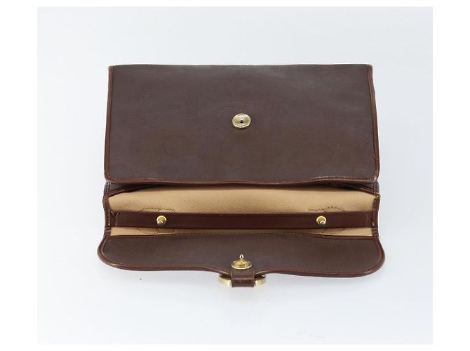 Borsa a mano in tela Trotter Christian Dior PVC marrone oro Auth BA8206 - vista 10