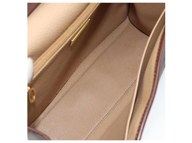 Borsa a mano in tela Trotter Christian Dior PVC marrone oro Auth BA8206 - vista 11