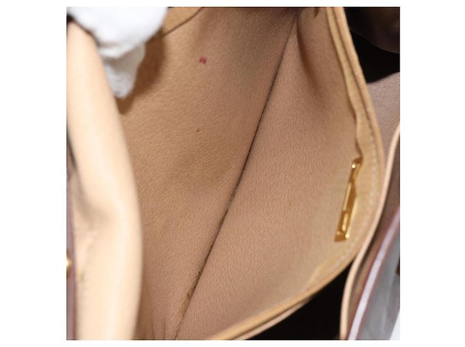 Borsa a mano in tela Trotter Christian Dior PVC marrone oro Auth BA8206 - vista 12