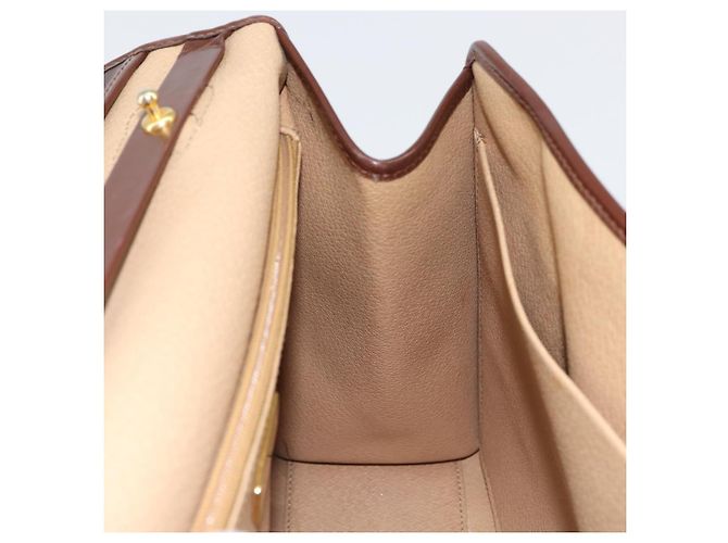 Borsa a mano in tela Trotter Christian Dior PVC marrone oro Auth BA8206 - vista 19