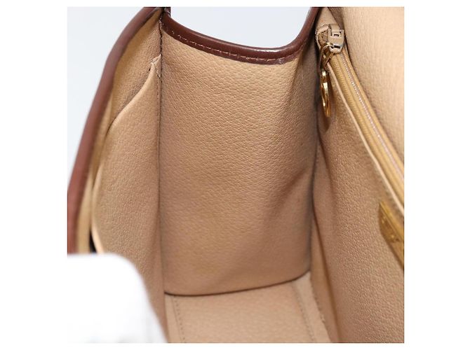 Borsa a mano in tela Trotter Christian Dior PVC marrone oro Auth BA8206 - vista 20
