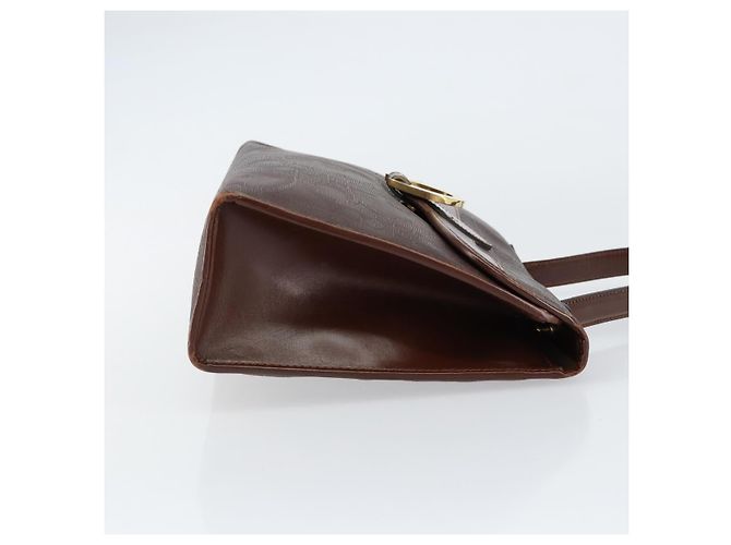 Borsa a mano in tela Trotter Christian Dior PVC marrone oro Auth BA8206 - vista 3
