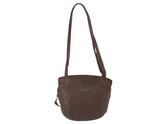 LOEWE Borsa a Spalla Anagram Pelle Marrone Oro Auth ka573 D'oro - vista 13
