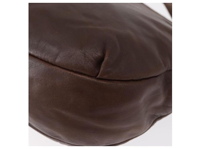 LOEWE Borsa a Spalla Anagram Pelle Marrone Oro Auth ka573 D'oro - vista 16