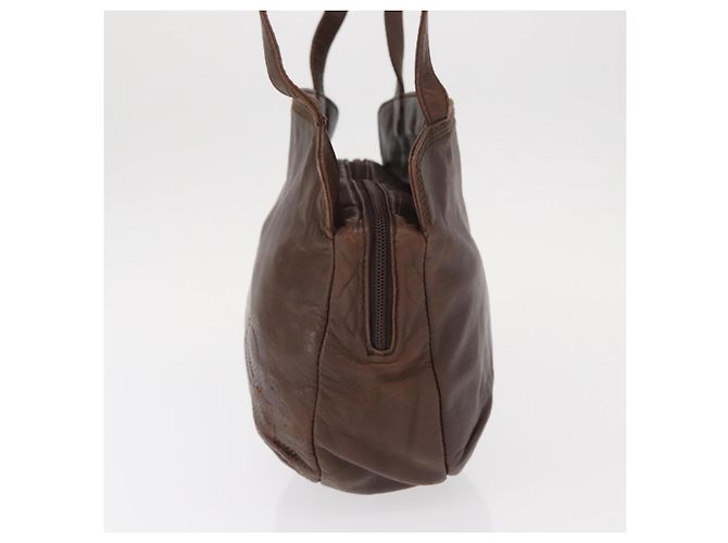 LOEWE Borsa a Spalla Anagram Pelle Marrone Oro Auth ka573 D'oro - vista 3