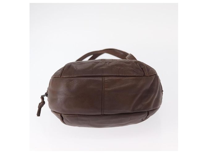 LOEWE Borsa a Spalla Anagram Pelle Marrone Oro Auth ka573 D'oro - vista 5