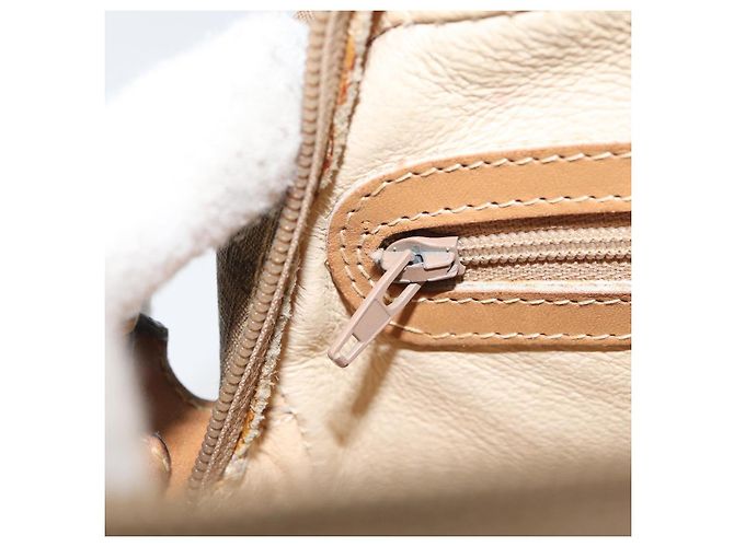 Gucci Borsa a Spalla Micro GG Supreme PVC Beige Oro Auth ka478 D'oro - vista 20