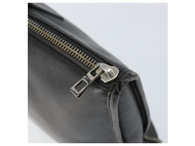 LOEWE Anagram Handtasche Leder Schwarz Silber Auth 155610 - Ansicht 10