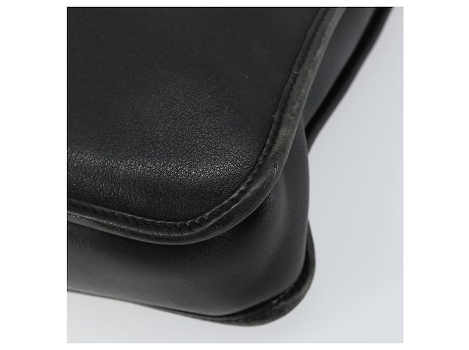 LOEWE Anagram Handtasche Leder Schwarz Silber Auth 155610 - Ansicht 15