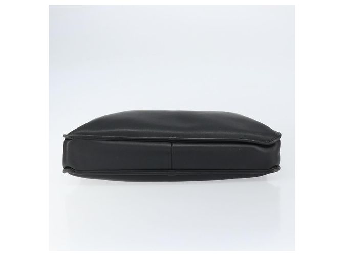 LOEWE Anagram Handtasche Leder Schwarz Silber Auth 155610 - Ansicht 5