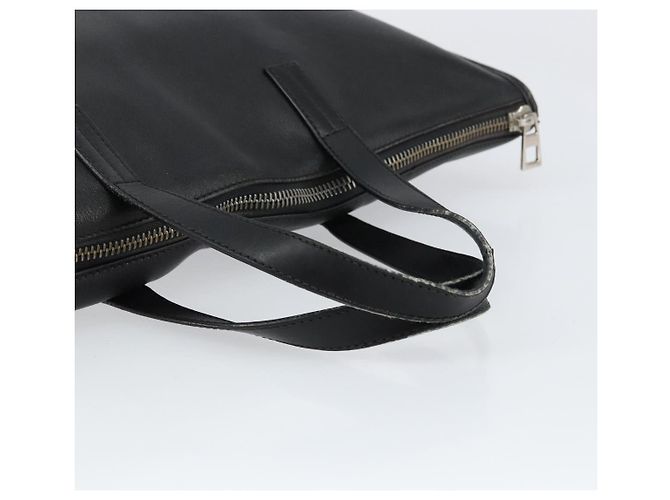 LOEWE Anagram Handtasche Leder Schwarz Silber Auth 155610 - Ansicht 7
