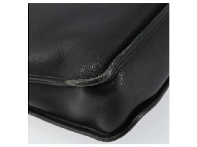 LOEWE Anagram Handtasche Leder Schwarz Silber Auth 155610 - Ansicht 9