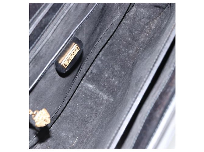 Gucci Borsa a Spalla in Pelle Nera e Oro Auth 155306 Nero D'oro - vista 10