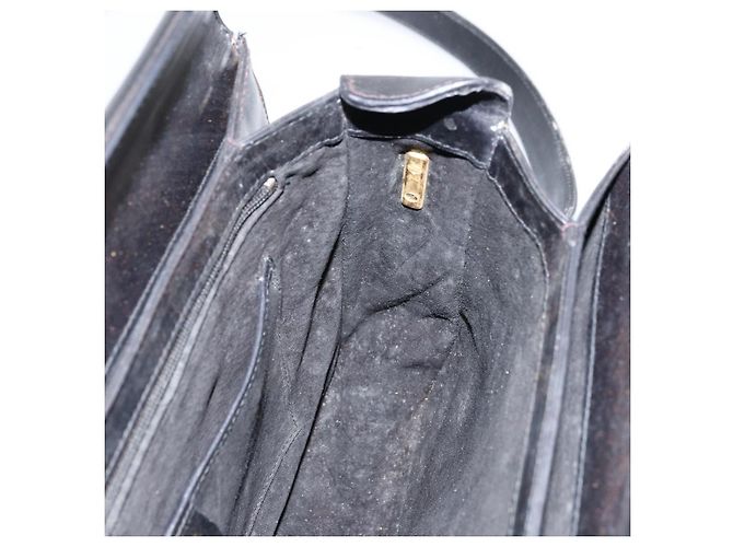 Gucci Borsa a Spalla in Pelle Nera e Oro Auth 155306 Nero D'oro - vista 19