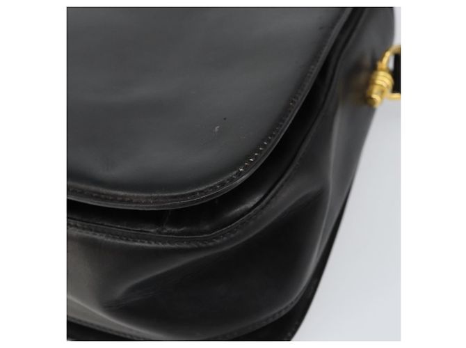 Gucci Borsa a Spalla in Pelle Nera e Oro Auth 155306 Nero D'oro - vista 9