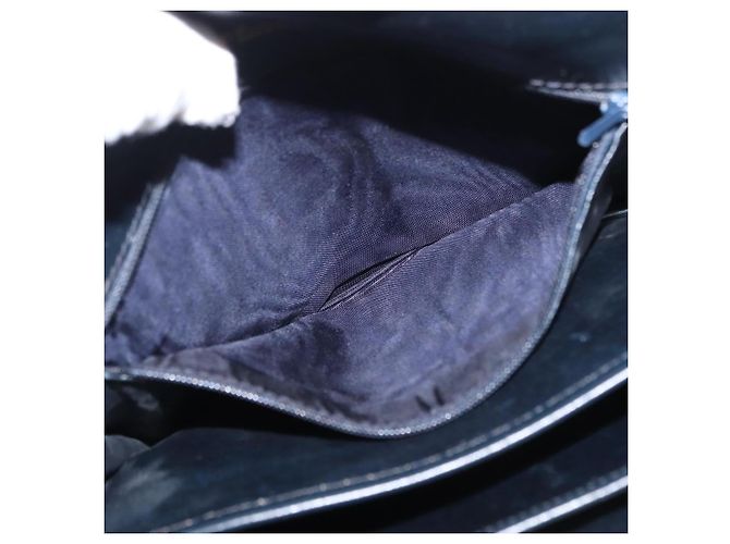 Céline Borsa a Spalla Celine C Sulky in Tela Blu Navy e Oro Auth 151728 D'oro - vista 12