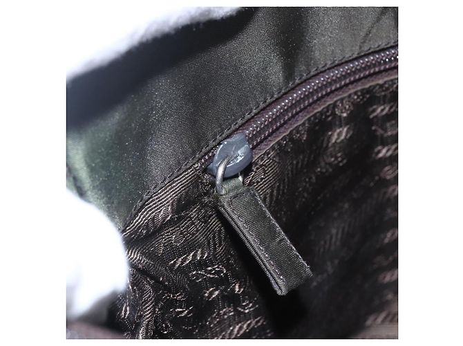 PRADA Borsa a mano in nylon khaki argento autentica mr1570 Cachi - vista 20