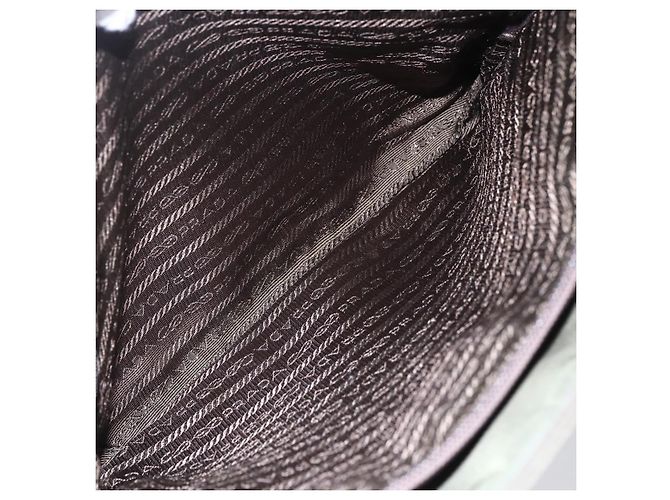 PRADA Borsa a mano in nylon khaki argento autentica mr1570 Cachi - vista 24