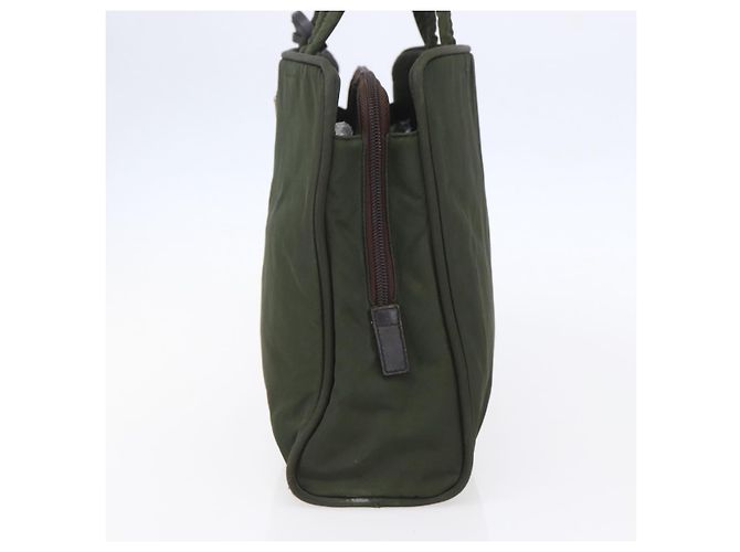 PRADA Borsa a mano in nylon khaki argento autentica mr1570 Cachi - vista 4