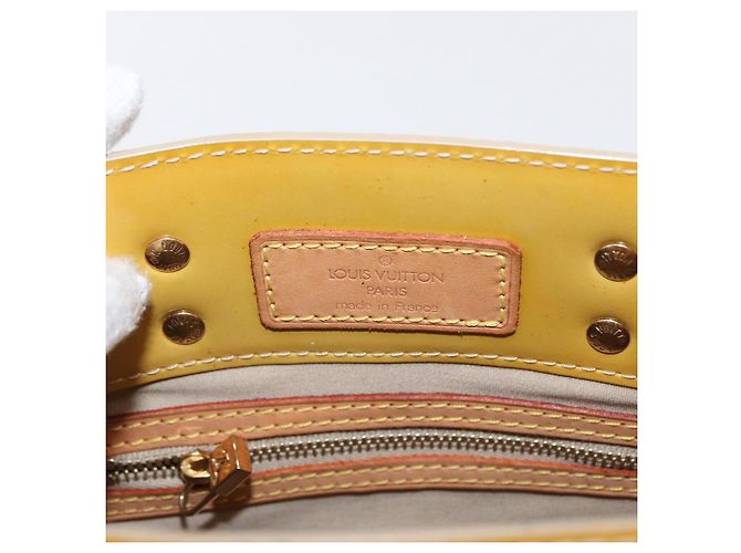 LOUIS VUITTON Borsa a Mano Monogram Vernis Reade PM Beige M91334 LV Auth 155005 - vista 17