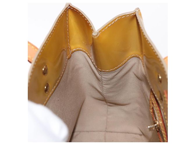 LOUIS VUITTON Borsa a Mano Monogram Vernis Reade PM Beige M91334 LV Auth 155005 - vista 19