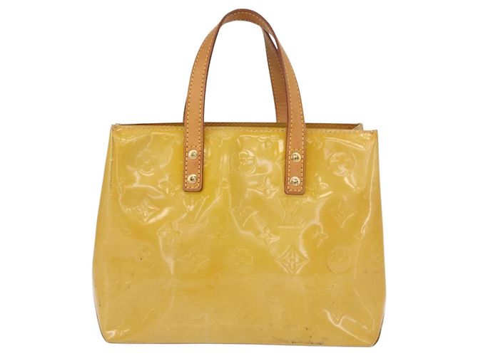LOUIS VUITTON Borsa a Mano Monogram Vernis Reade PM Beige M91334 LV Auth 155005 - vista 2