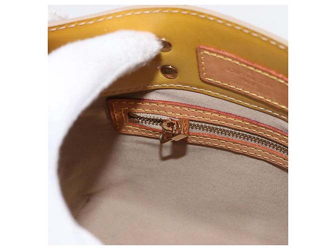LOUIS VUITTON Borsa a Mano Monogram Vernis Reade PM Beige M91334 LV Auth 155005 - vista 20