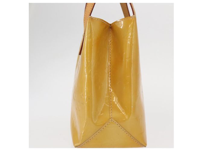 LOUIS VUITTON Borsa a Mano Monogram Vernis Reade PM Beige M91334 LV Auth 155005 - vista 4