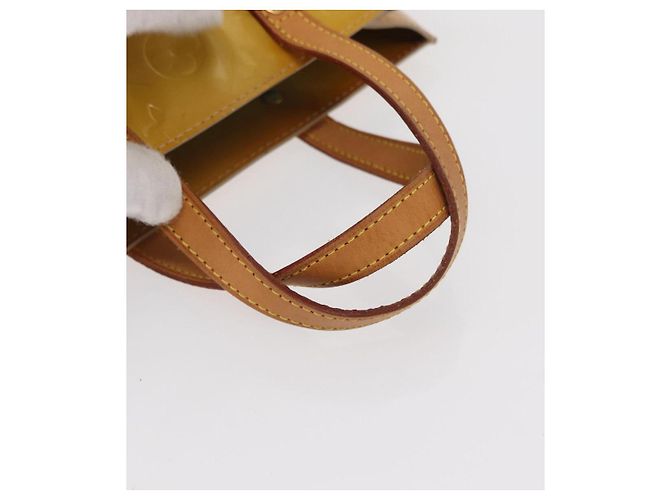 LOUIS VUITTON Borsa a Mano Monogram Vernis Reade PM Beige M91334 LV Auth 155005 - vista 7