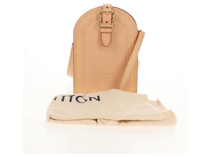 LOUIS VUITTON LV Etichetta Nome XL Borsa Clutch Pelle Beige M82225 LV Auth 145840SM - vista 12