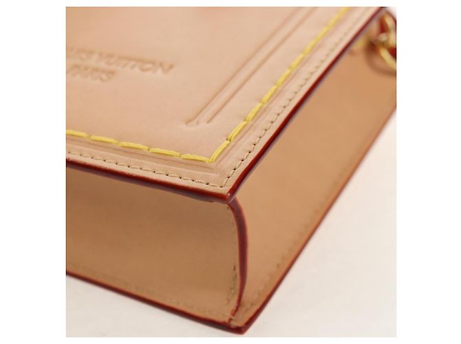 LOUIS VUITTON LV Etichetta Nome XL Borsa Clutch Pelle Beige M82225 LV Auth 145840SM - vista 16