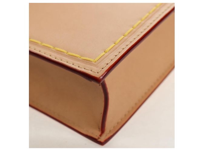 LOUIS VUITTON LV Etichetta Nome XL Borsa Clutch Pelle Beige M82225 LV Auth 145840SM - vista 18