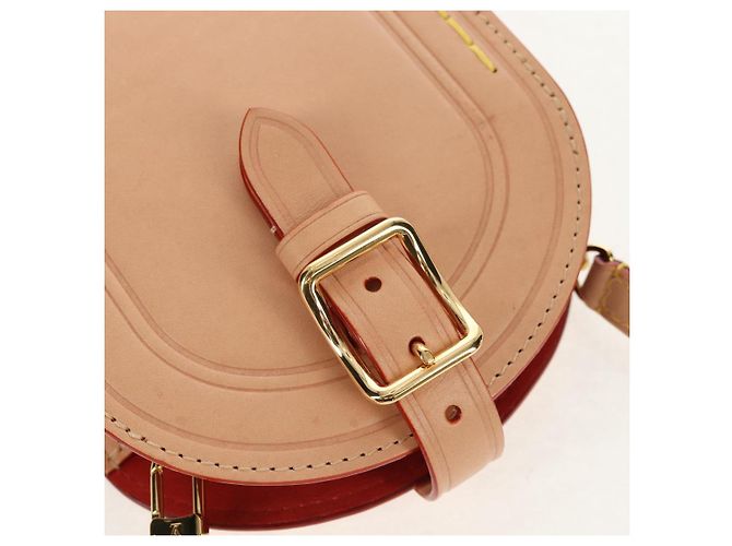 LOUIS VUITTON LV Etichetta Nome XL Borsa Clutch Pelle Beige M82225 LV Auth 145840SM - vista 20