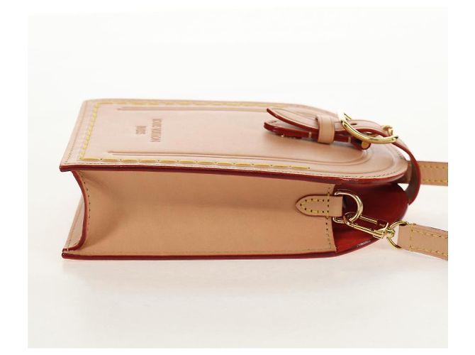 LOUIS VUITTON LV Etichetta Nome XL Borsa Clutch Pelle Beige M82225 LV Auth 145840SM - vista 4