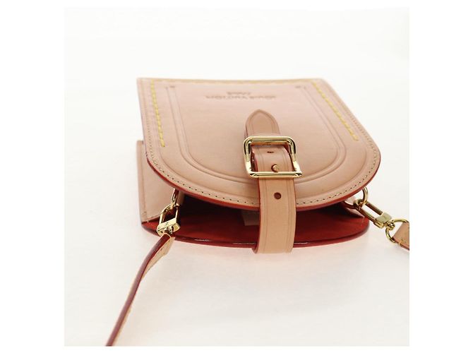 LOUIS VUITTON LV Etichetta Nome XL Borsa Clutch Pelle Beige M82225 LV Auth 145840SM - vista 6