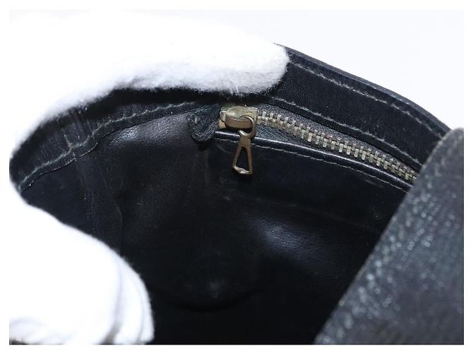 Borsa a Spalla in Tela Zucchino FENDI Nero Oro Auth 151737 - vista 20