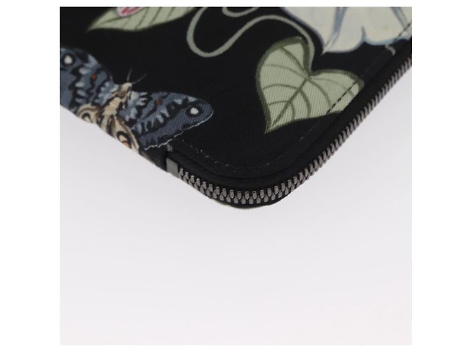 Borsa Clutch GUCCI in tela nera e argento 353480 Auth bs31421 Nero - vista 14