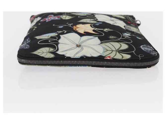 Borsa Clutch GUCCI in tela nera e argento 353480 Auth bs31421 Nero - vista 4