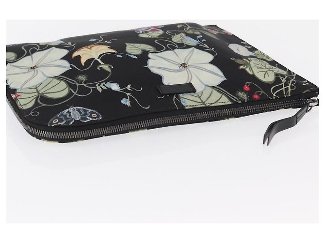 Borsa Clutch GUCCI in tela nera e argento 353480 Auth bs31421 Nero - vista 6