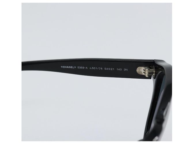 Gafas de sol CHANEL de plástico Negro CC Auth am9948 - vista 10